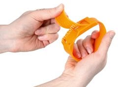 Yeşil renkte tokalı ayak işaretleme bandı, 36 cm