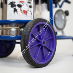 Mavi renkli, büyük, sağım makinesi tekerleği, 300 x 60 mm