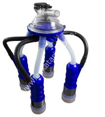 Uzun silikon Alfa tipi memelikli mavi plastik kılıflı Ø 17 mm 200 ccm inek pençeli inek sağım demedi