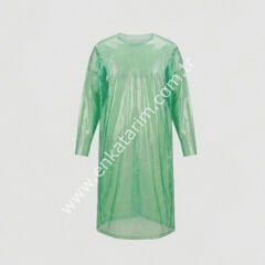 Yeşil renkli tek kullanımlık önlük, 50 adet, yüksek kalite