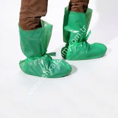 Tek kullanımlık tek kullanımlık galoş çizme bağcıklı, 150 mikron, 25 çift/paket