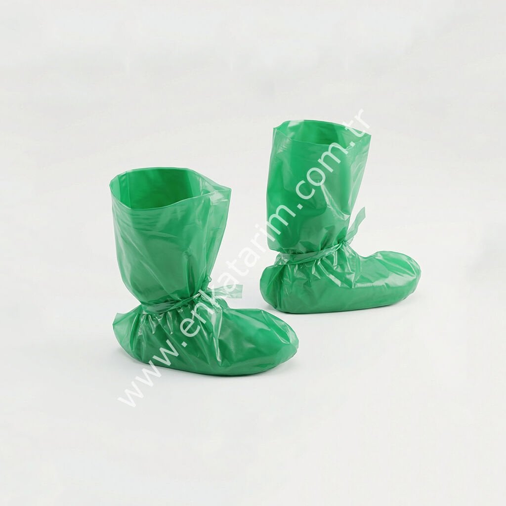 Tek kullanımlık tek kullanımlık galoş çizme bağcıklı, 150 mikron, 25 çift/paket