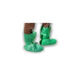 Tek kullanımlık çift lastikli galoş çizme, 80mikron, yeşil, 25 çift/paket