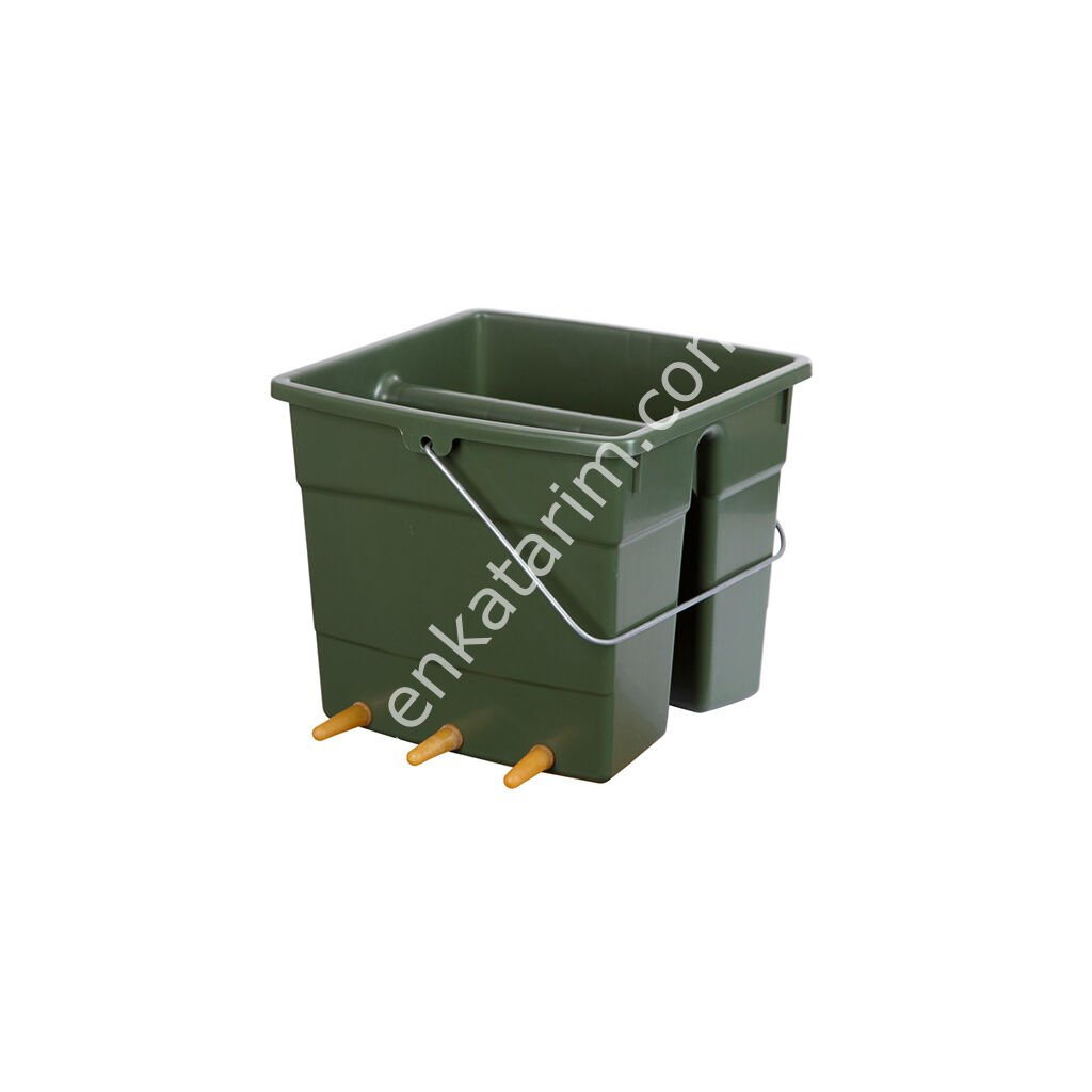 6 emzikli, köşeli, bölmeli kuzu emzirme kovası