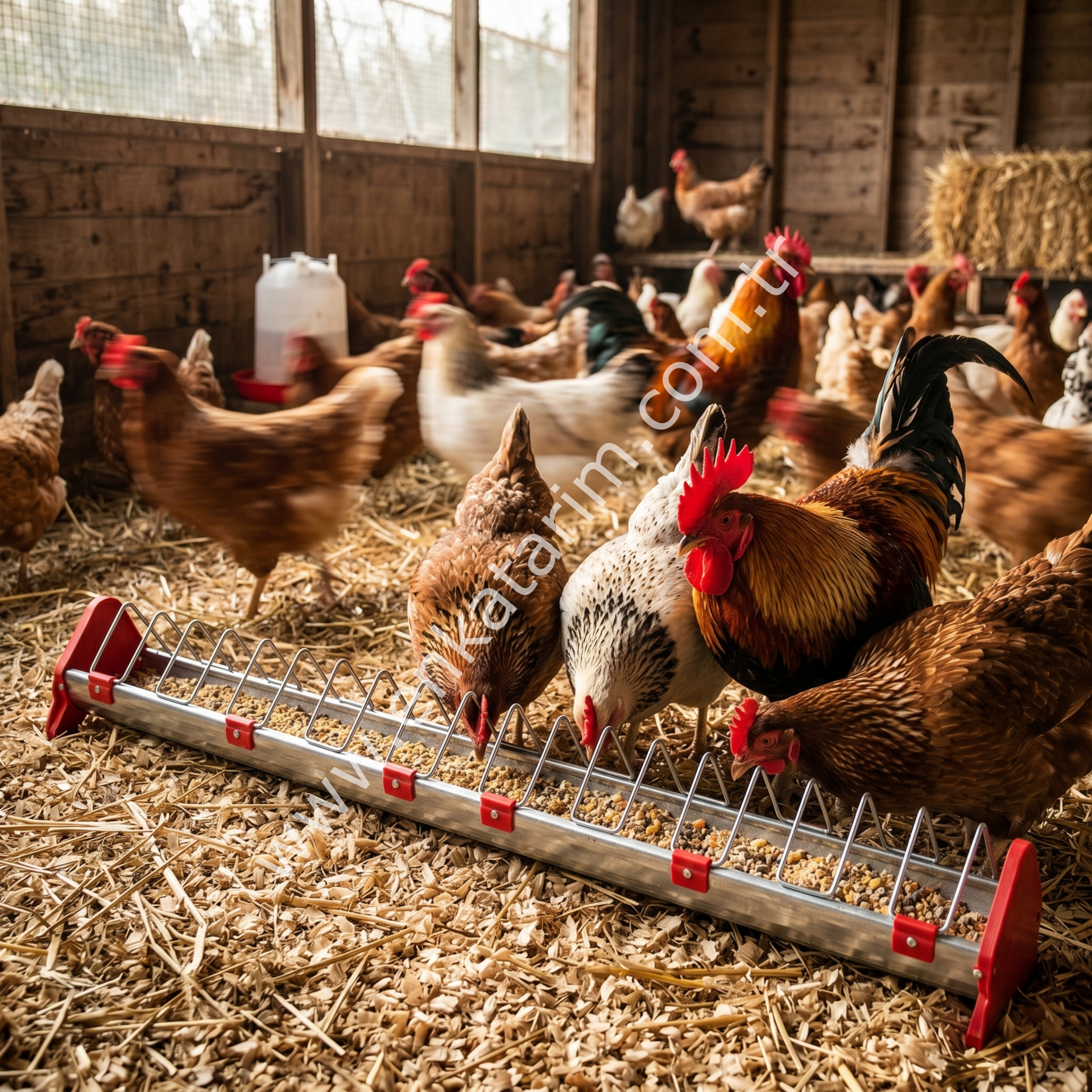 100 cm metal güvercin ve tavuk yemliği