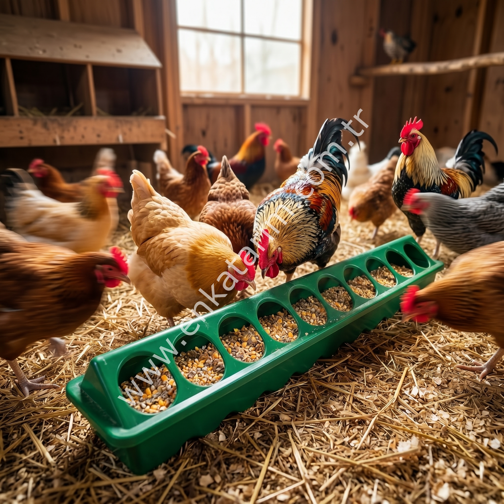 50 cm plastik güvercin ve tavuk yemliği