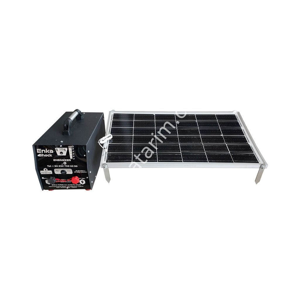 Enkashock güneş enerjili elektrizatör (solarlı) seti, 50W