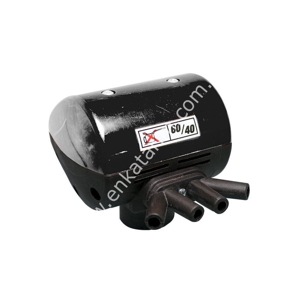 İnek pulsatörü, plastik kapaklı, 4 çıkışlı, siyah, 60/40, 60 puls