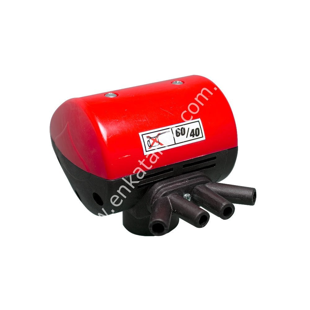 İnek için mekanik pulsatör, 4 çıkışlı, plastik kapaklı 60/40, 60 puls, kırmızı