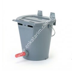 8 lt buzağı emzirme kovası seti, gri renkli