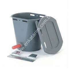 8 lt buzağı emzirme kovası seti, gri renkli