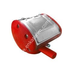 Keçi pulsatörü, kırmızı, yandan giriş adaptörlü, 60/40, 90 puls