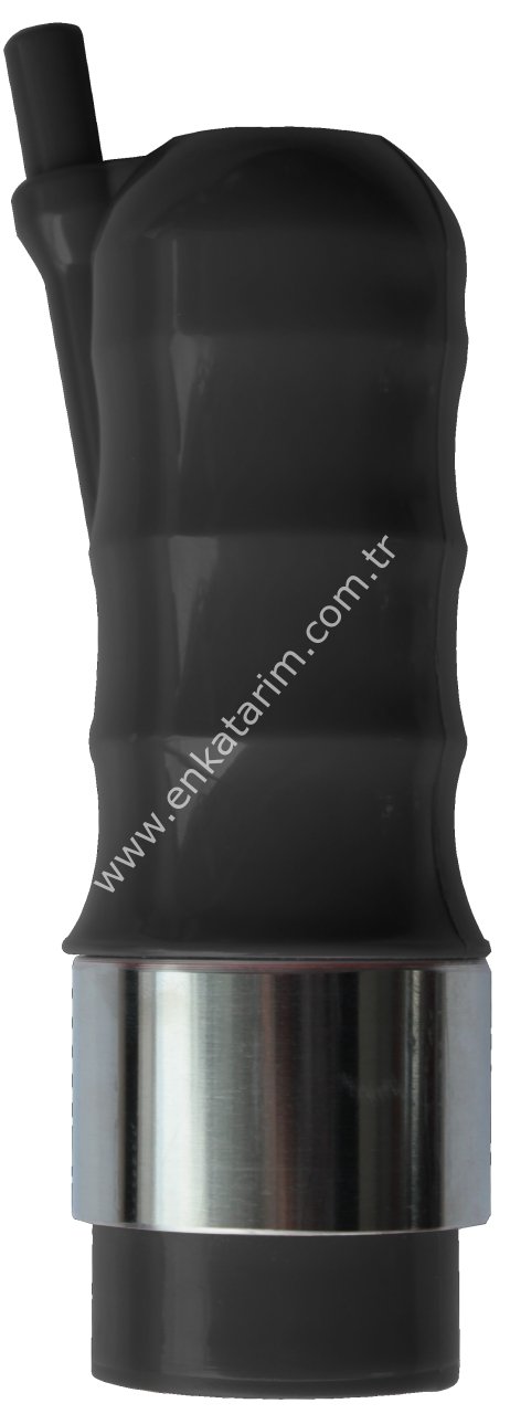 Siyah, PVC memelik kılıfı, 17 mm