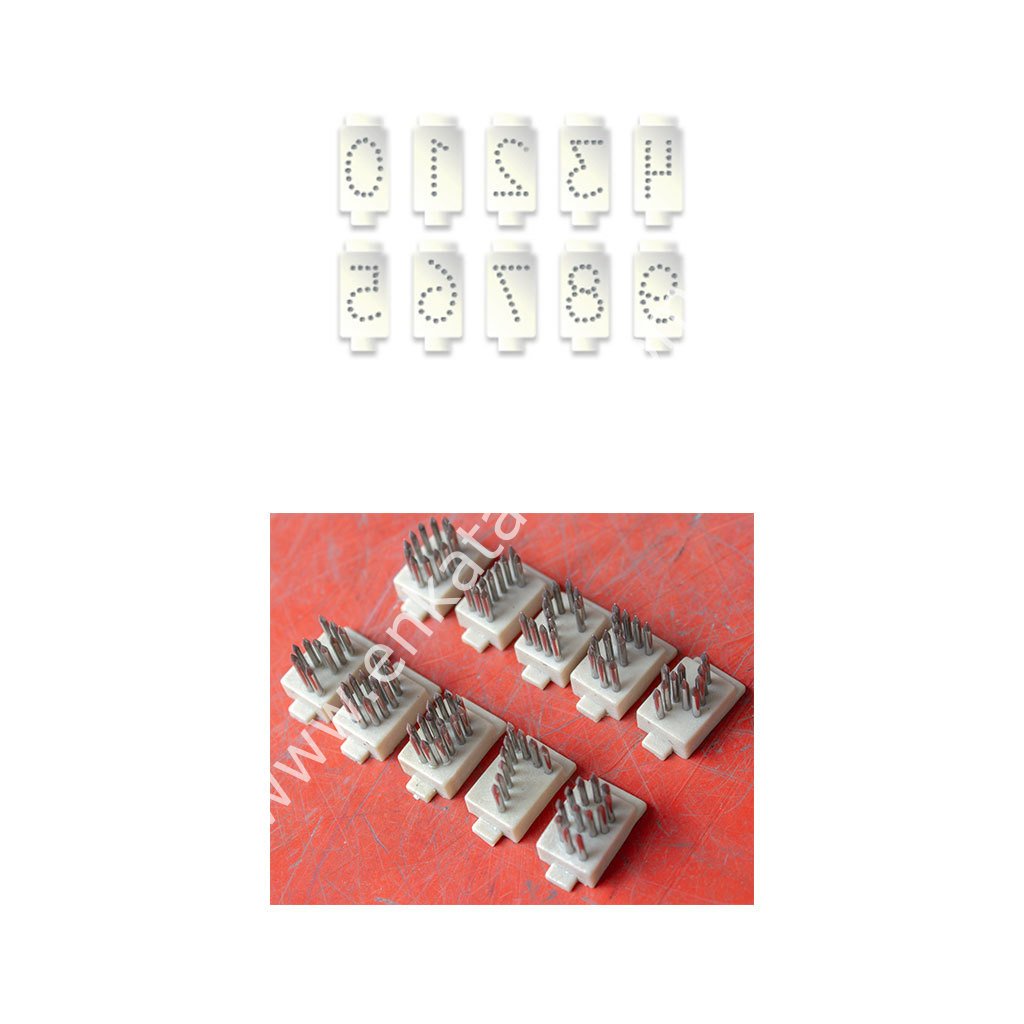 23 cm paslanmaz dövme pensi ile uyumlu sayı takımı